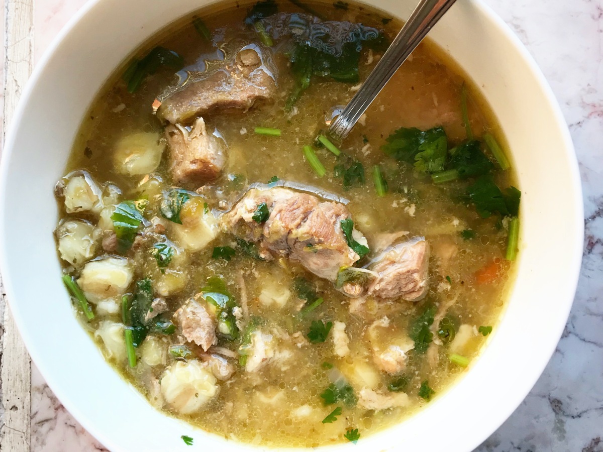 Green Chile & Hominy Stew